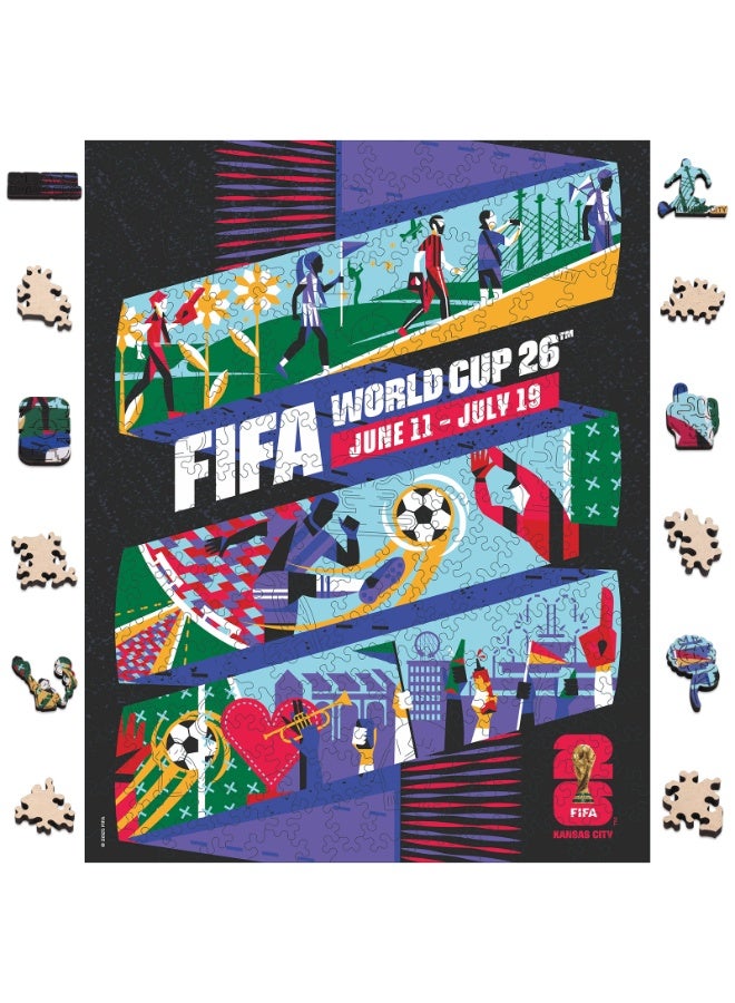 FIFA World Cup أحجية خشبية مرخصة رسميًا لكأس العالم 2026 - إصدار مدينة كانساس سيتي المستضيفة - 200 قطعة - Image 1